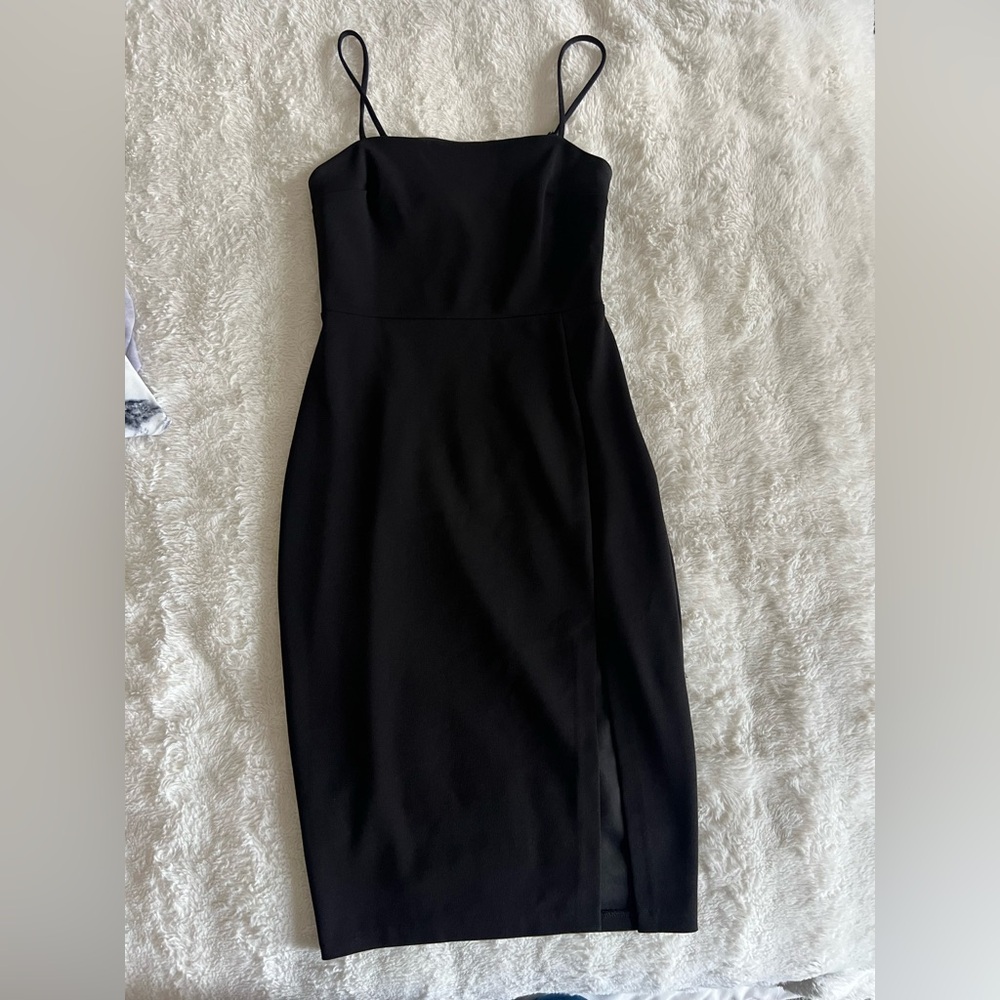 Express Black Strapless Dress